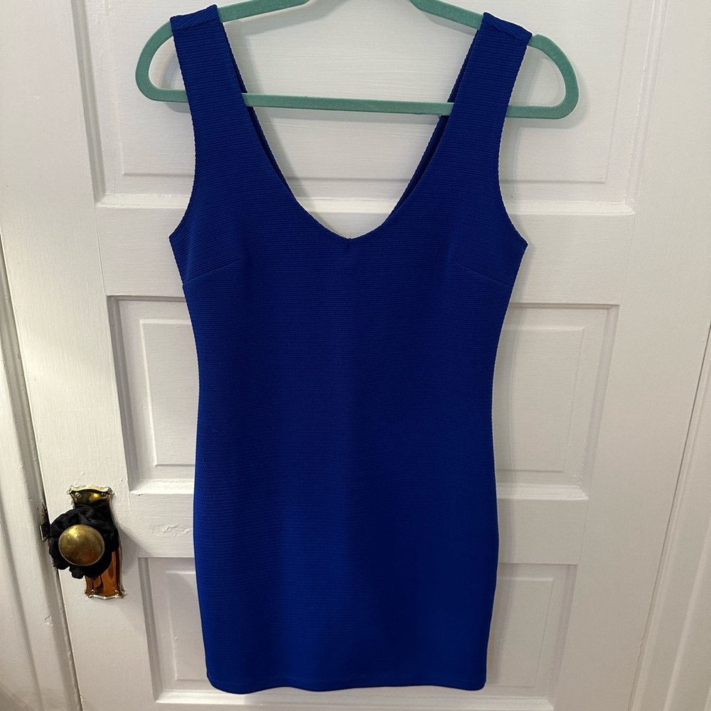 Forever 21 Royal Blue Textured Body-con Dress